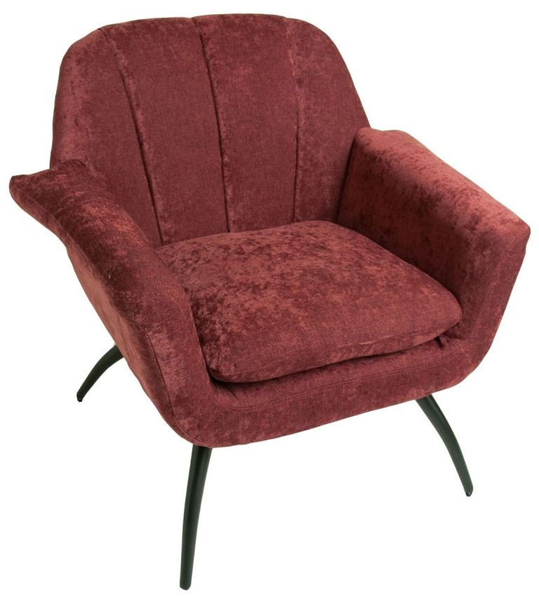 Amalfi Pink Chenille Fabric Accent Chair