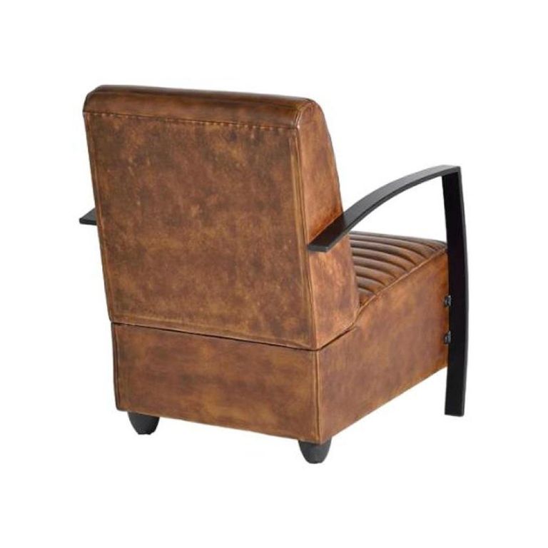 Anacoco Armchair - Brown Leather Upholstered