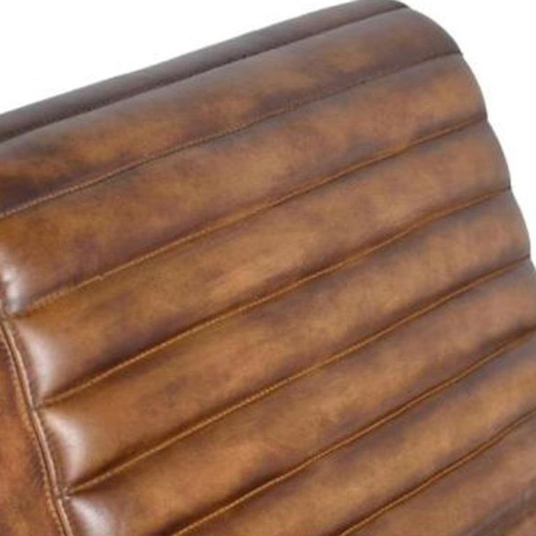 Anacoco Armchair - Brown Leather Upholstered