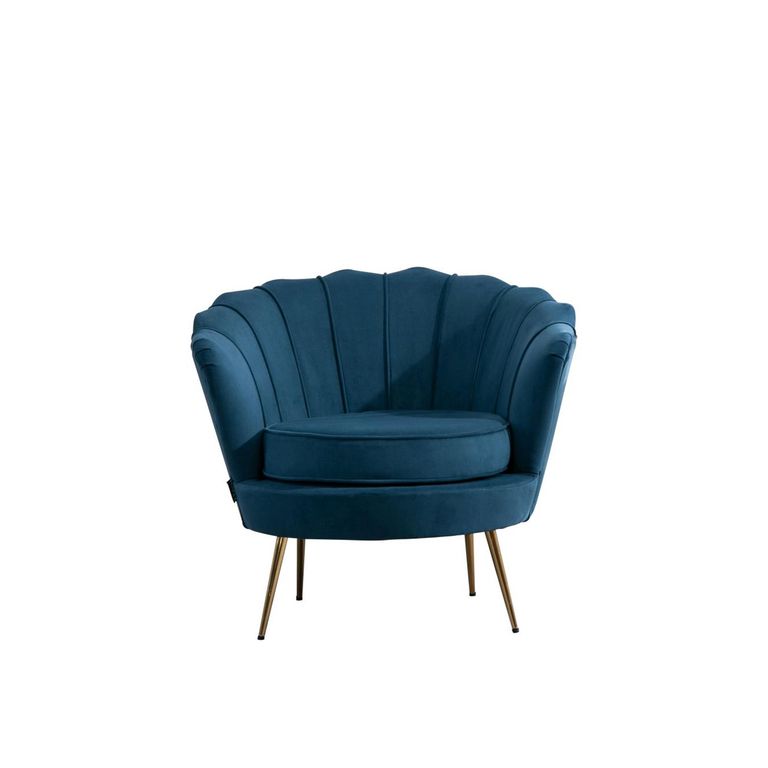 Ariel Occasional Armchair - Blue Velvet Fabric