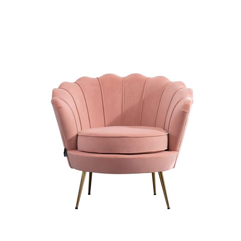 Ariel Occasional Armchair - Coral Velvet Fabric