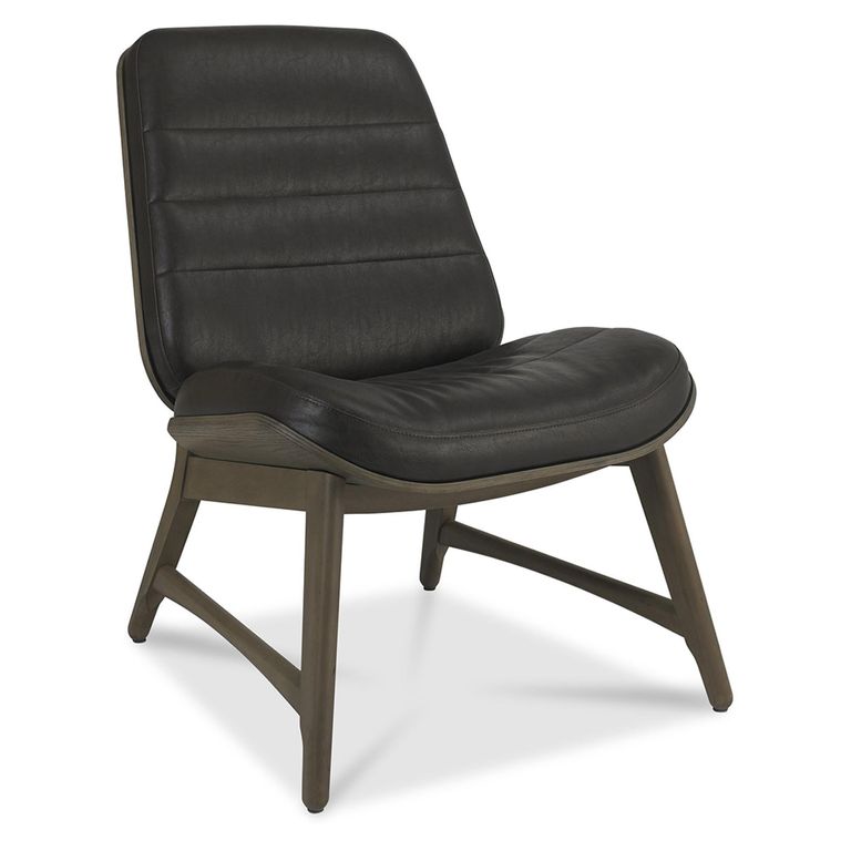 Vintage Weathered Oak Old West Dining Chair