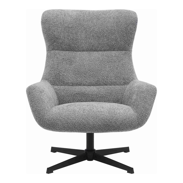 Bescia Lounge Chair - Dark Grey - Fabric - Swivel