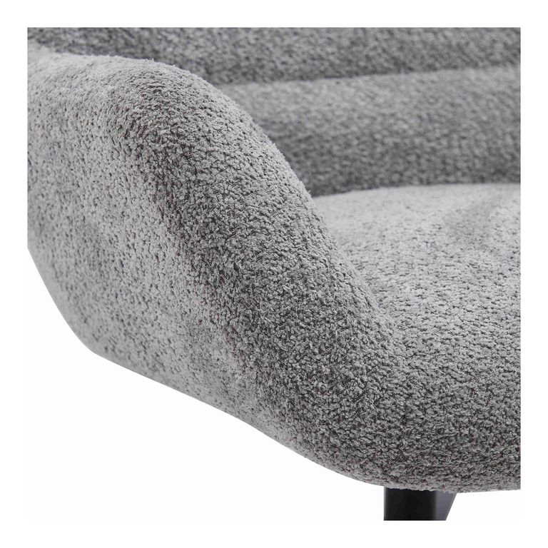 Bescia Lounge Chair - Dark Grey - Fabric - Swivel