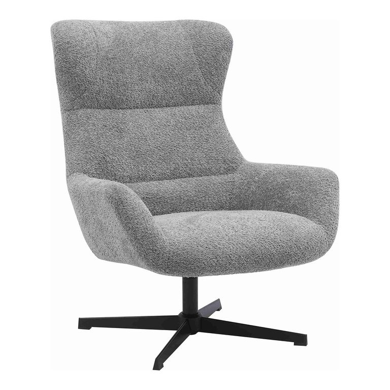 Bescia Lounge Chair - Dark Grey - Fabric - Swivel