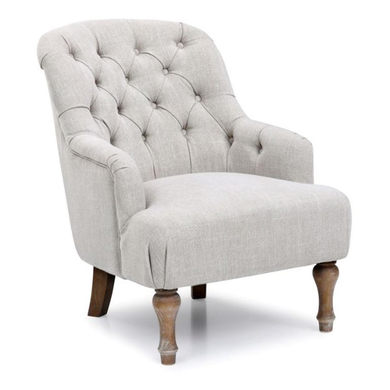 Bianca Armchair - Antheia Cream Linen Fabric