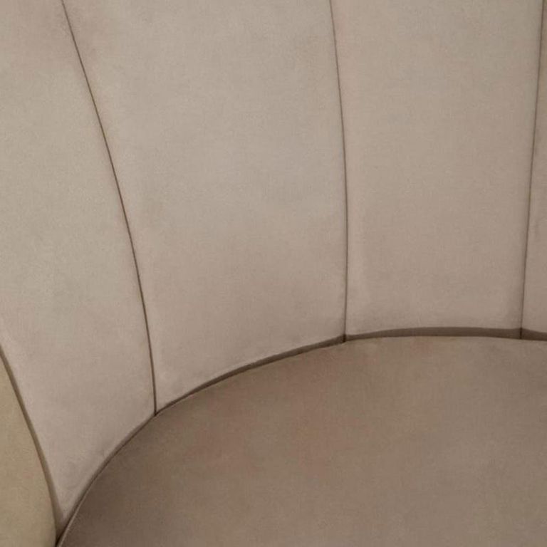 Biarritz Accent Chair - Mink Velvet Fabric