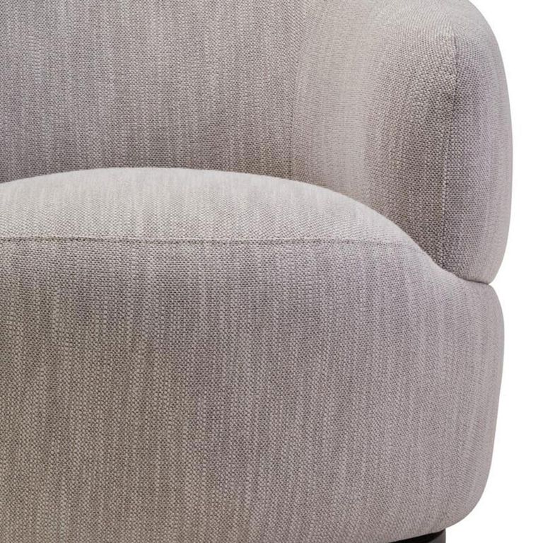 Bordo Swivel Chair - Curved - Grey Fabric