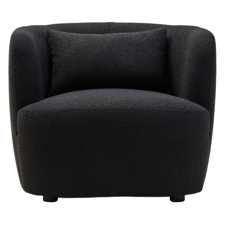 Bruge Chair - Curved - Black Fabric