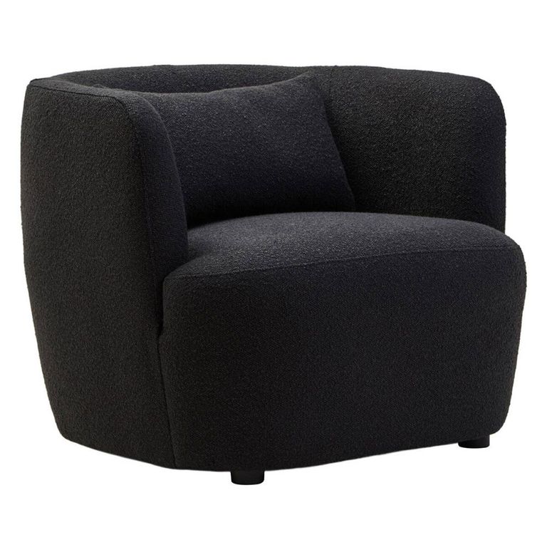 Bruge Chair - Curved - Black Fabric
