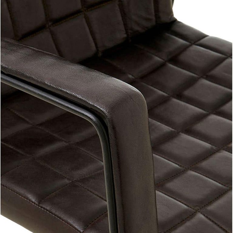 Buffalo Weave Chair - Black - Leather with Metal