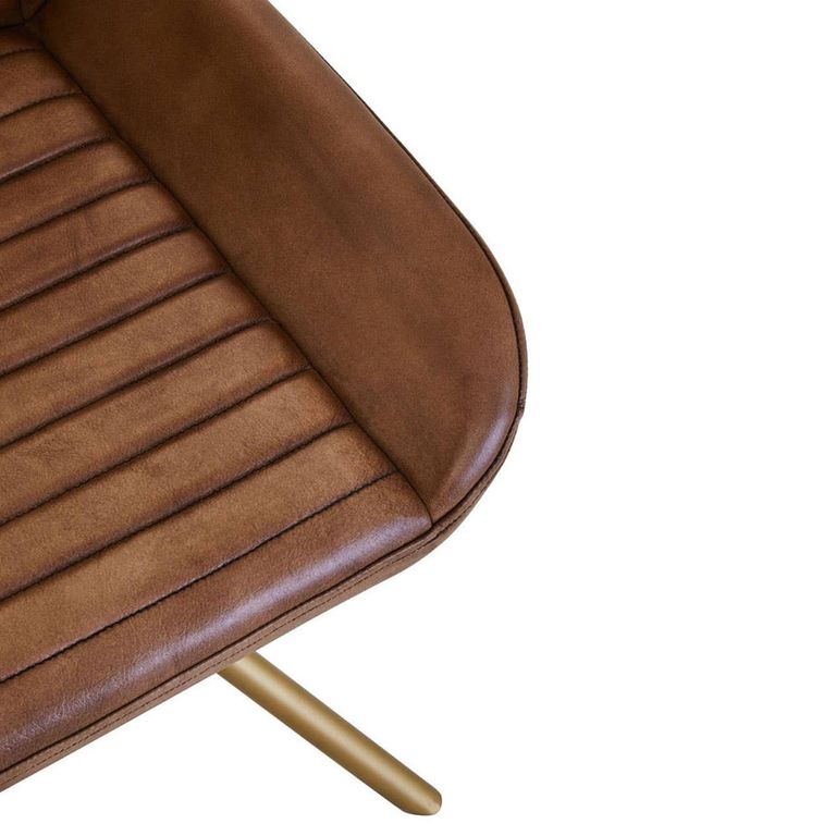 Buffalo Accent Chair - Swivel - Brown - Leather