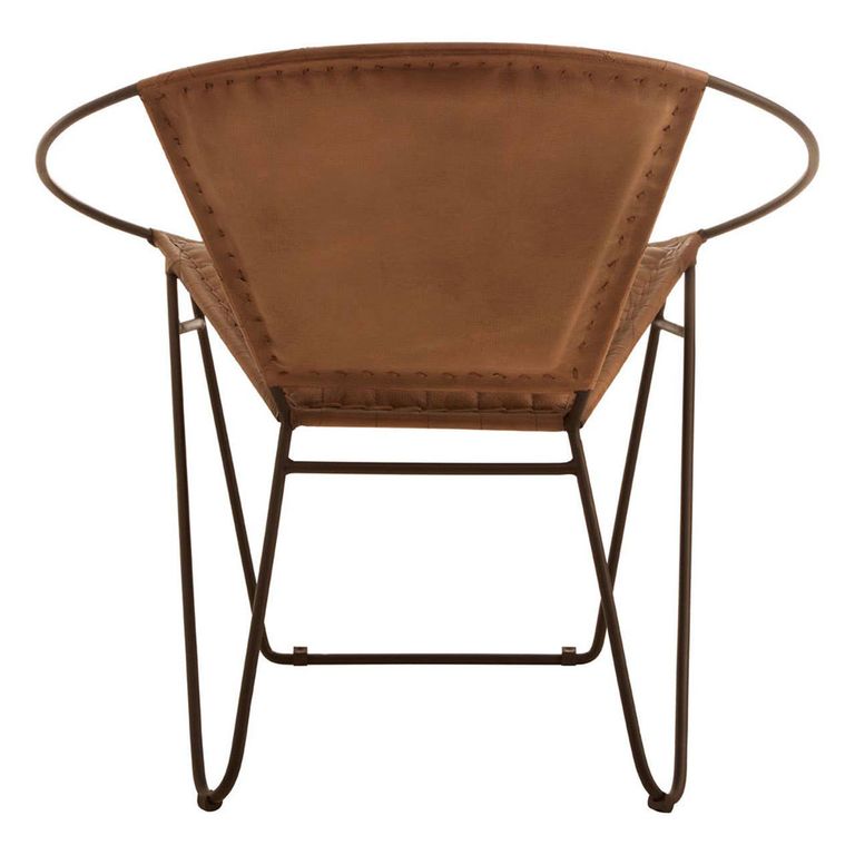 Buffalo Iron Chair - Light Brown - Leather
