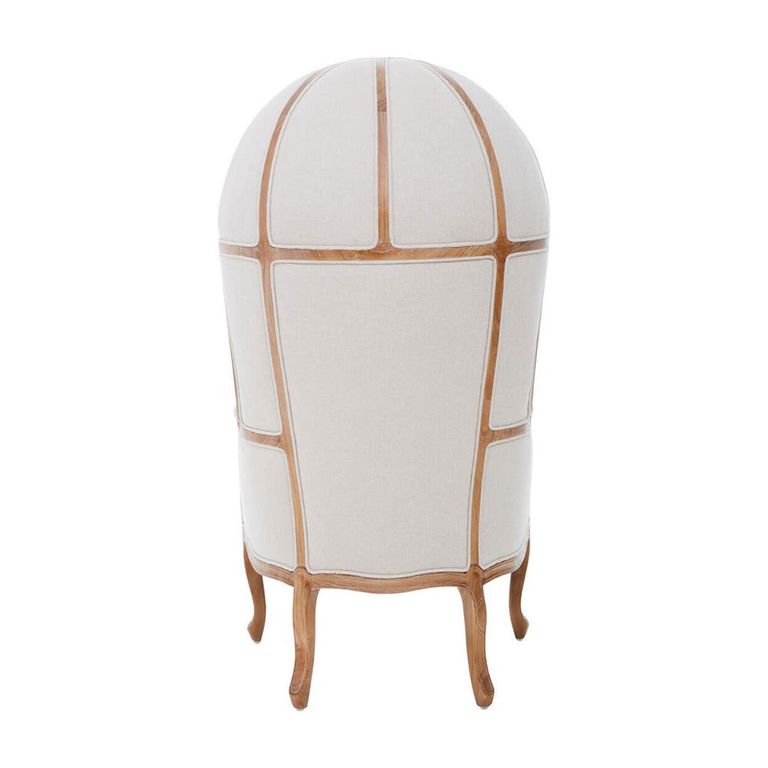Cabra Dome Armchair - Cream Fabric with Wood Frame