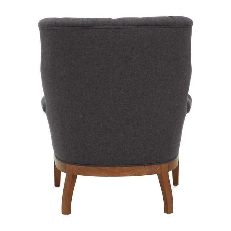 Cabra Armchair - Graphite Grey Fabric with Wood