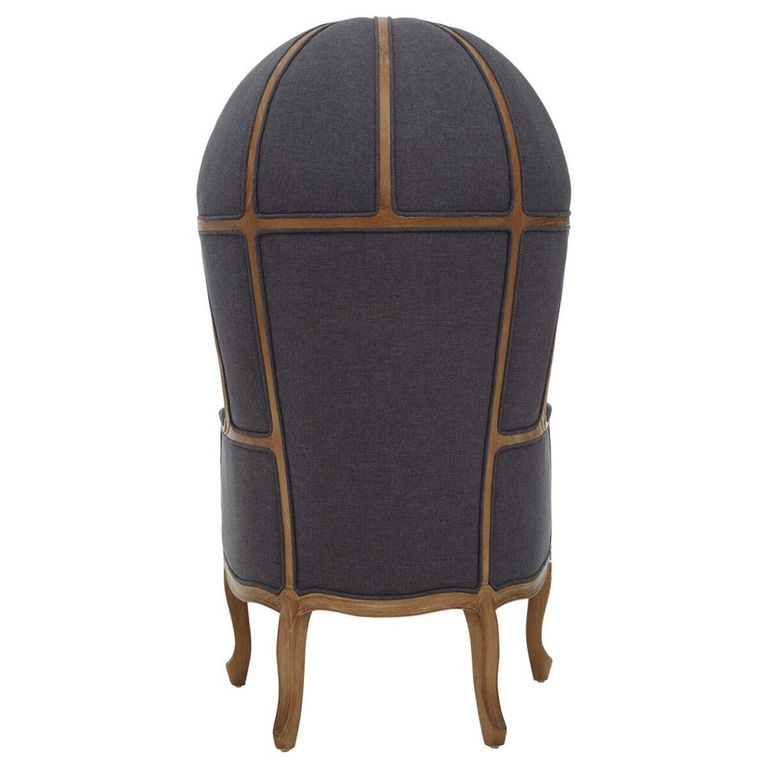 Cabra Dome Armchair - Graphite Grey Fabric with Wood Frame