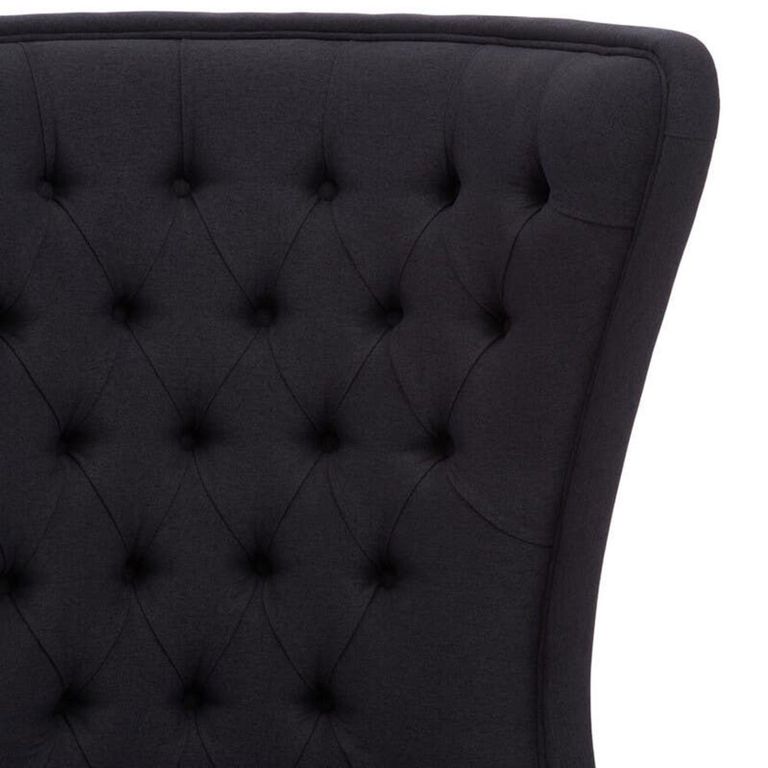 Cala Armchair - Tufted Highback - Black Fabric
