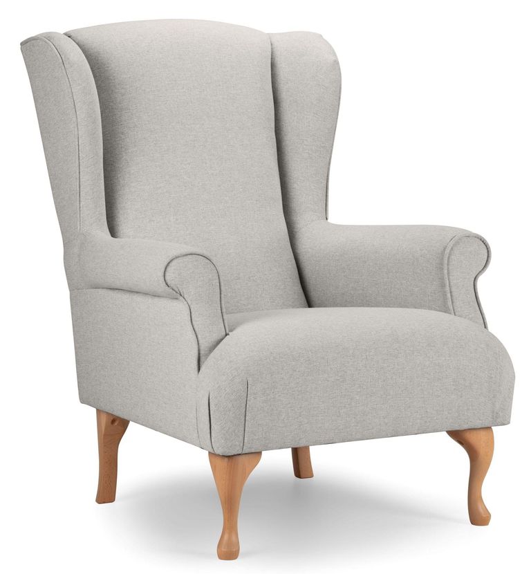 Carina Parchment Fabric Accent Chair