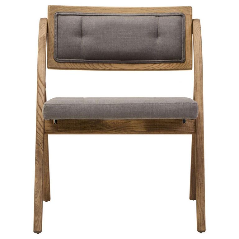 Cebu Folding Chair - Grey Wash - Padded - Elm Wood