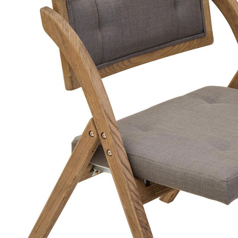 Cebu Folding Chair - Grey Wash - Padded - Elm Wood