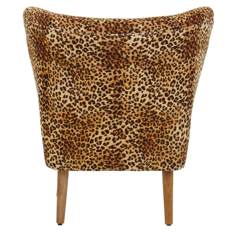 Cefena Chair - Leopard Print Velvet Fabric