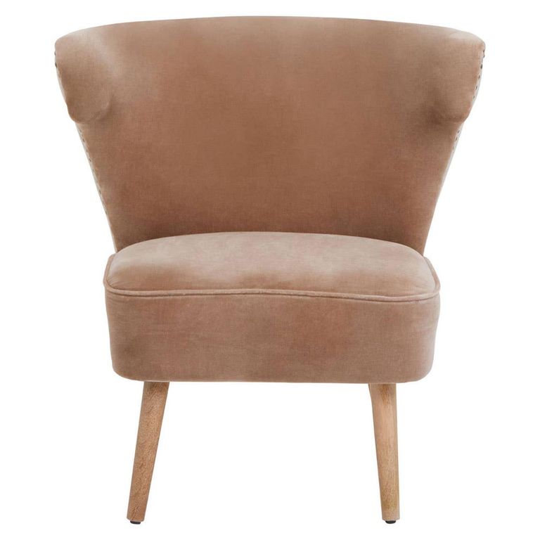 Cefena Chair - Mink Velvet Fabric