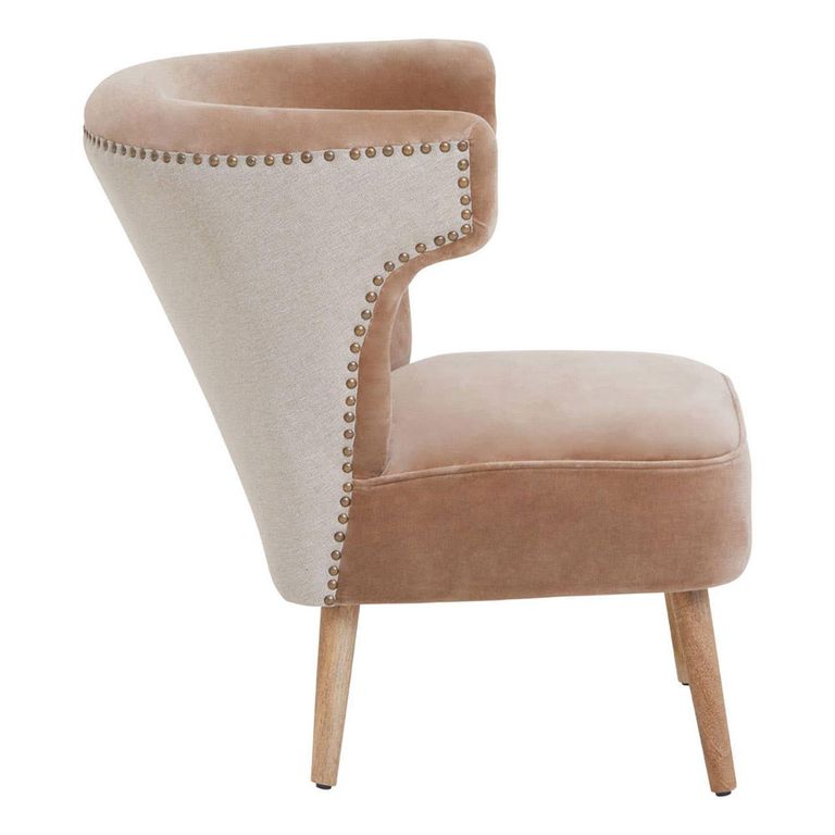 Cefena Chair - Mink Velvet Fabric