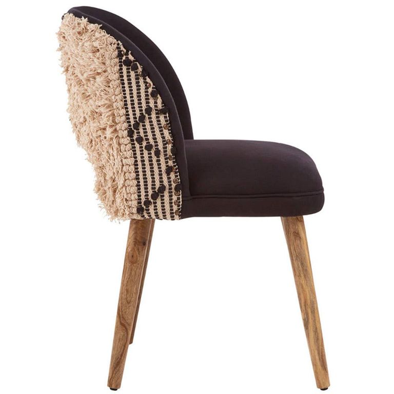 Cefena Moroccan Chair - Black Fabric