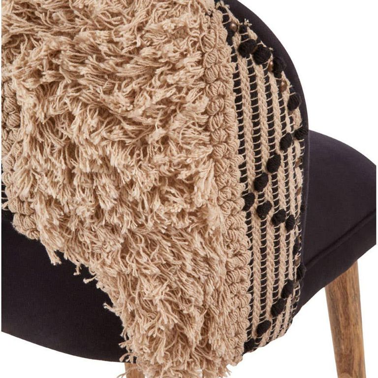 Cefena Moroccan Chair - Black Fabric