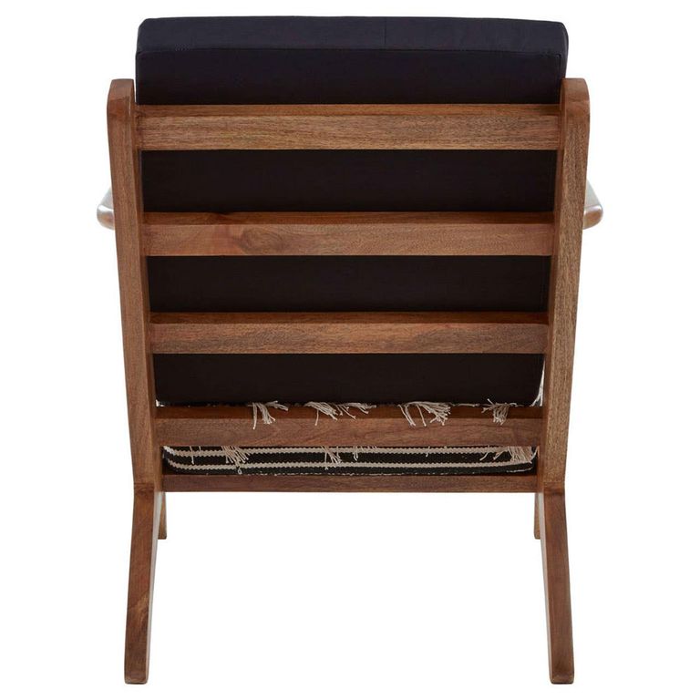 Cefena Lounge Chair - White and Black Fabric