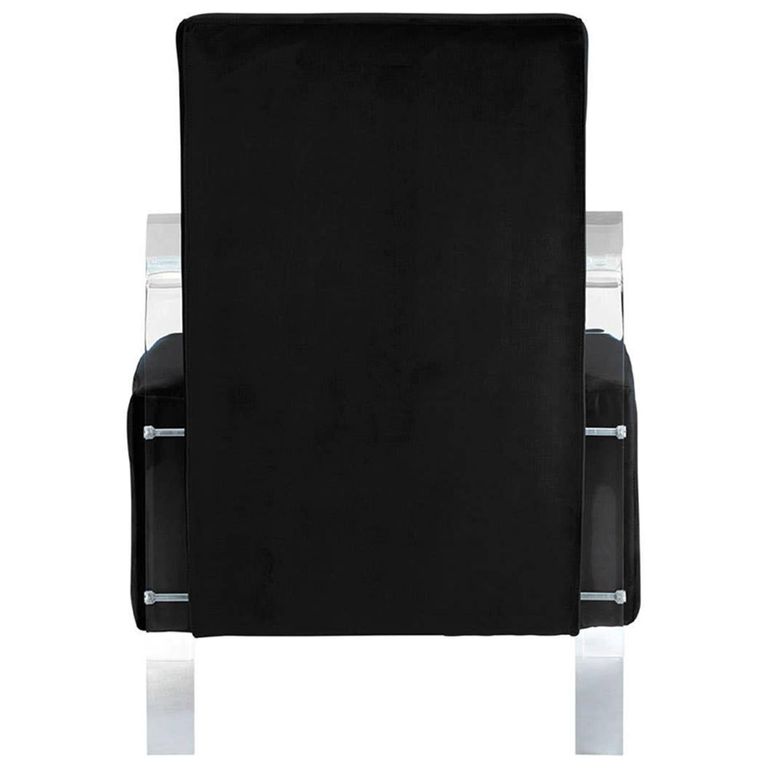 Clarence Accent Chair - Black Velvet Fabric