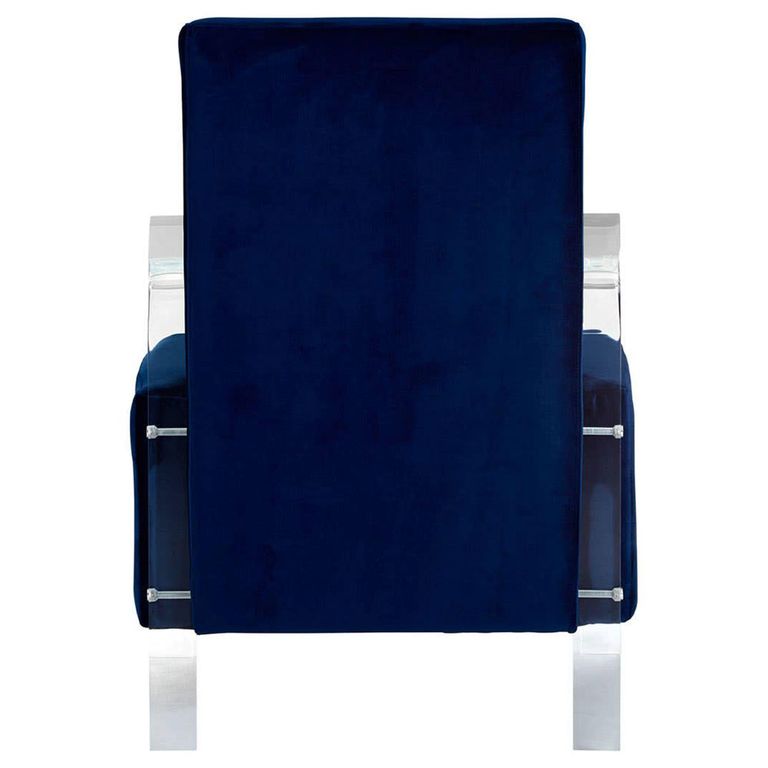 Clarence Accent Chair - Blue Velvet Fabric