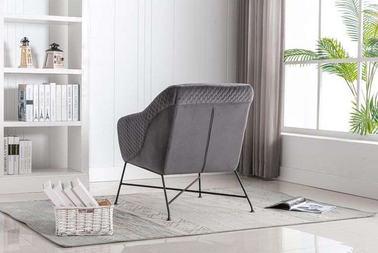 Cleo Accent Chair - Grey Fabric