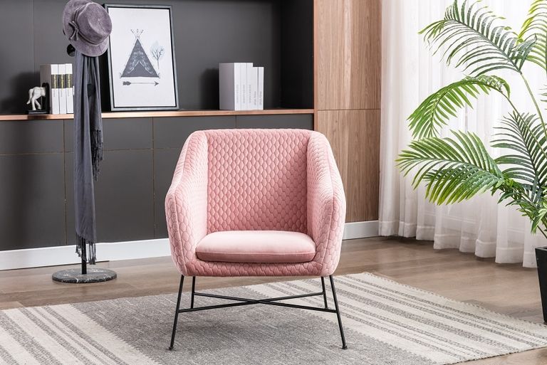 Cleo Accent Chair - Pink Fabric