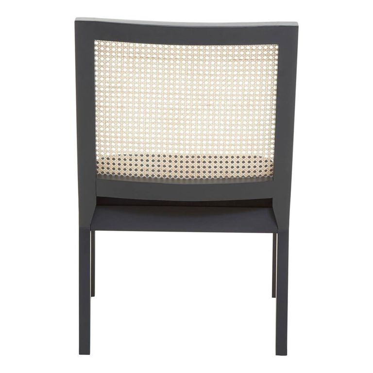 Corso Armchair - Black Wood and Rattan
