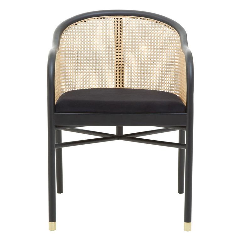 Corso Chair - Black Wood and Rattan