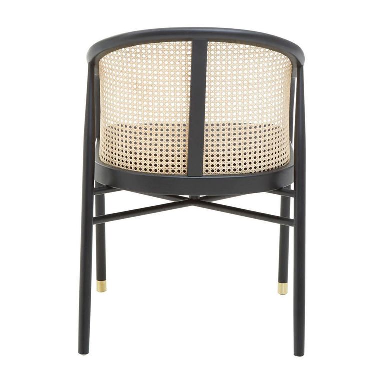 Corso Chair - Black Wood and Rattan