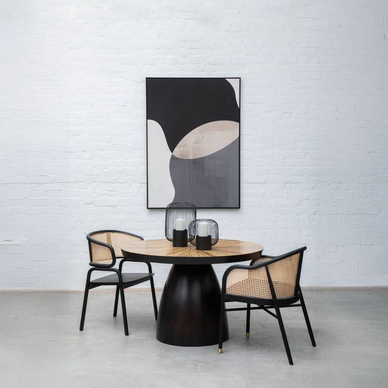 Corso Chair - Black Wood and Rattan