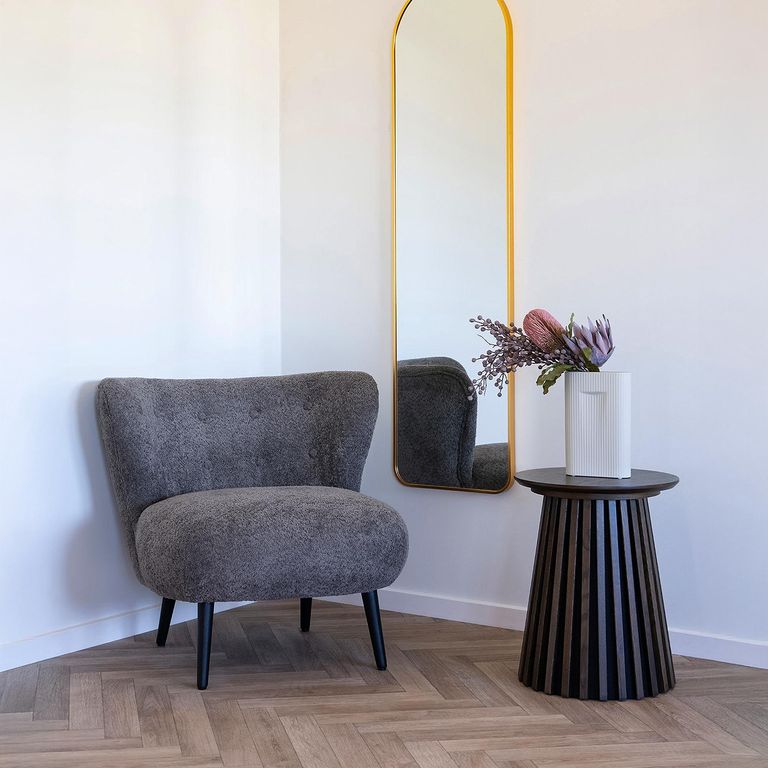 Covelo Lounge Chair - Brown - Fabric