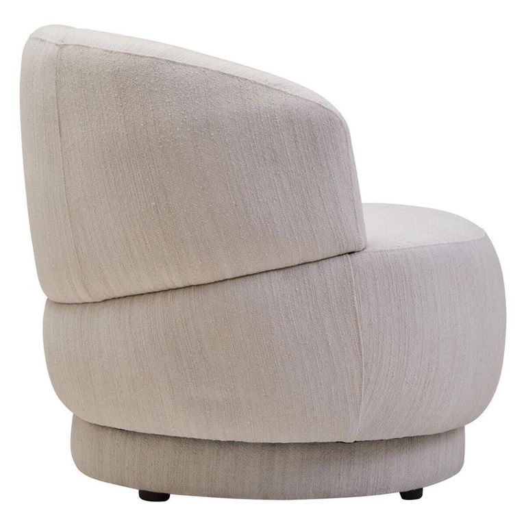 Dale Chair - Curved - Ivory Linen Fabric