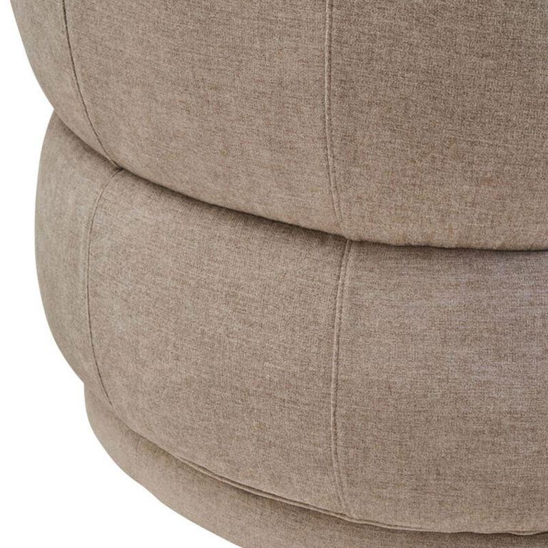 Daphne Chair - Curved - Taupe Chenille Fabric