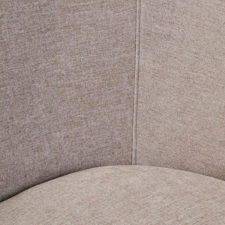Daphne Chair - Curved - Taupe Chenille Fabric