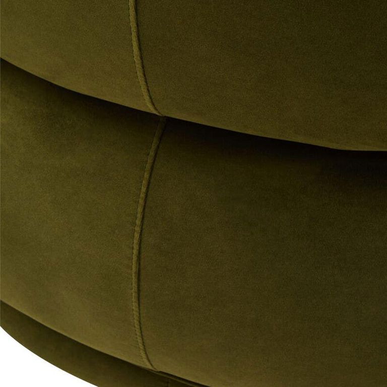 Darla Chair - Curved - Forest Green Velvet Fabric