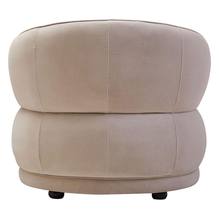 Darla Chair - Curved - Stone Velvet Fabric