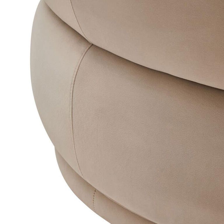 Darla Chair - Curved - Stone Velvet Fabric