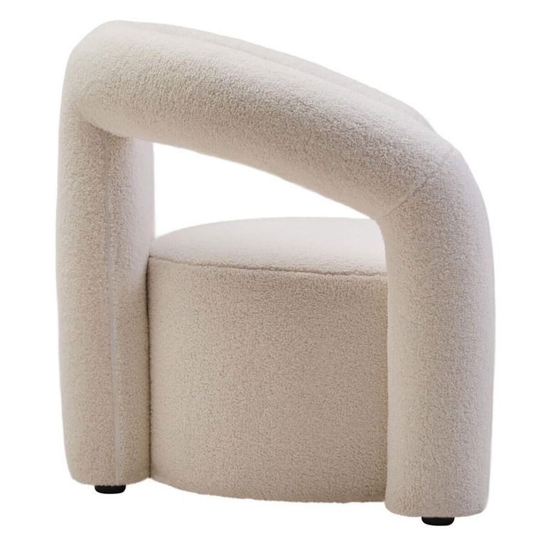 Davina Chair - Ivory Boucle Fabric - Statement