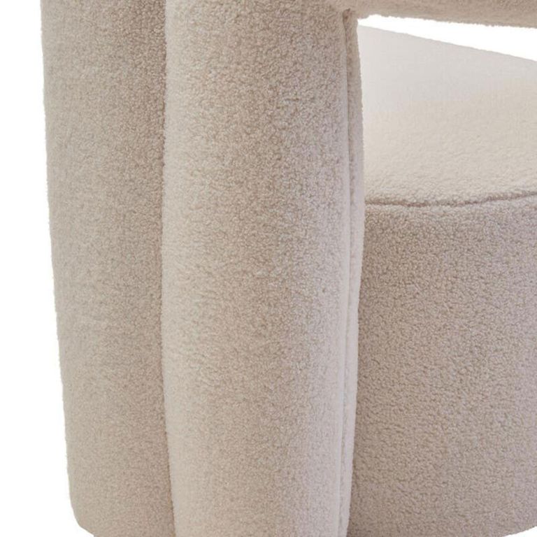 Davina Chair - Ivory Boucle Fabric - Statement