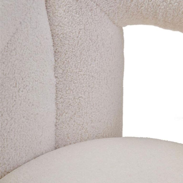 Davina Chair - Ivory Boucle Fabric - Statement
