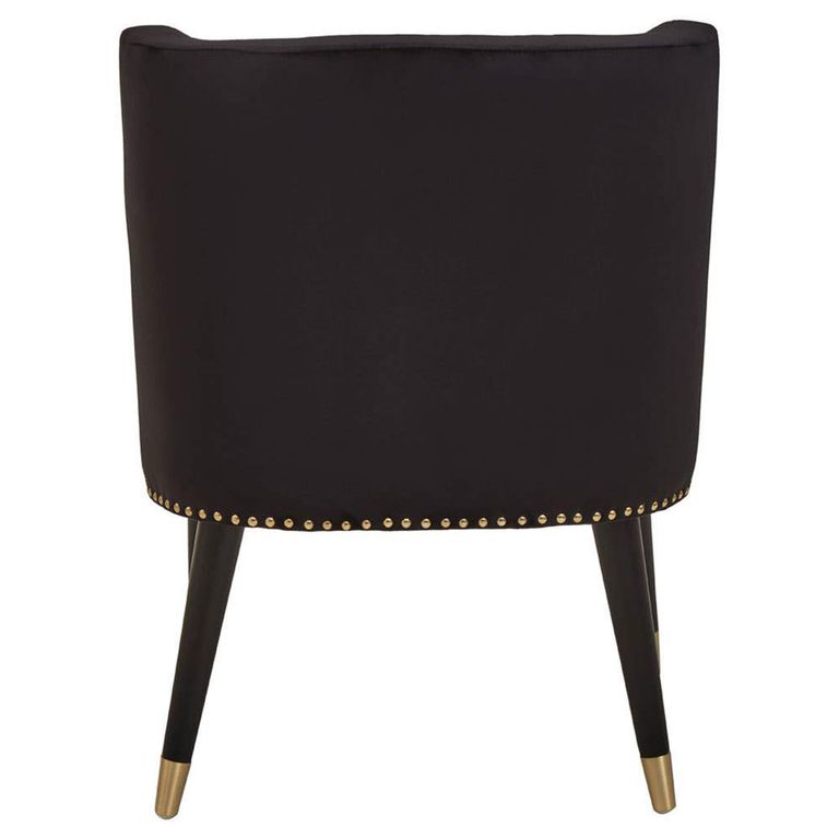 Doucet Chair - Black Velvet Fabric