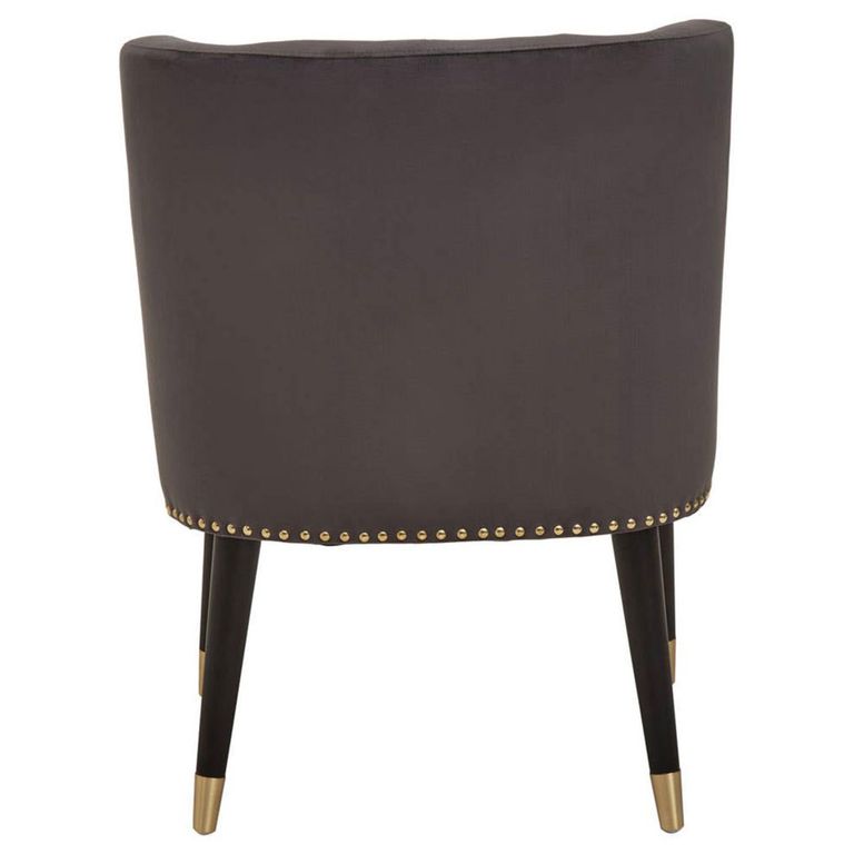 Doucet Chair - Grey Velvet Fabric